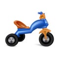 Plastic tricycle icon, realistic style Royalty Free Stock Photo