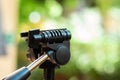 Plastic tripod camera mount head