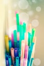 Plastic Tube Or Straw Background Royalty Free Stock Photo