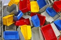 Plastic tubs and bins Royalty Free Stock Photo