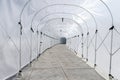 Plastic tunnel guard against rain or sunlight Royalty Free Stock Photo