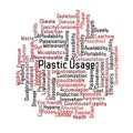 Plastic Usage Word Cloud Royalty Free Stock Photo