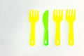 Plastic utensils for children color