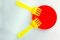 Plastic utensils for children color