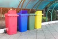 Plastic waste bin, Color separation according to usage.Large and durable, Suitable for use in public places Royalty Free Stock Photo