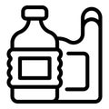 Plastic waste sorting icon outline vector. Bottles collection Royalty Free Stock Photo