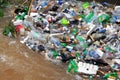 Plastic wastes are flowing through the flood water