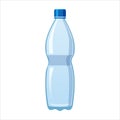 Plastic water bottle icon empty liquid container drink with screw cap for beverage drinking mineral water. Mockup