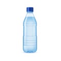 Plastic water bottle without label on a white background, vector. Royalty Free Stock Photo