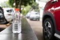 Plastic Water Bottle on Concrete Surface. Royalty Free Stock Photo