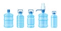 Plastic water bottle set containers of different capacities