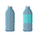 Plastic water bottle vector illustration. Container for liquid