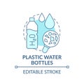 Plastic water bottles concept icon Royalty Free Stock Photo