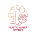 Plastic water bottles concept icon Royalty Free Stock Photo