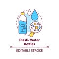 Plastic water bottles concept icon Royalty Free Stock Photo