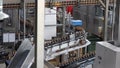 Plastic water bottles on conveyor