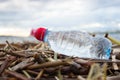 Plastic water bottles pollute ocean Royalty Free Stock Photo