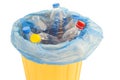 Plastic water bottles in trash bin Royalty Free Stock Photo