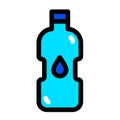 Plastic water drop delivery color icon