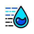 Plastic water drop delivery color icon