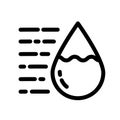 Plastic water drop delivery outline icon