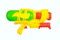 Colorful Plastic water gun isolated over white Royalty Free Stock Photo