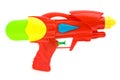 Plastic water gun isolated on white Royalty Free Stock Photo