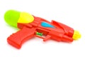 Plastic water gun isolated on white Royalty Free Stock Photo