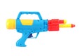 Plastic water gun toy isolated over white Royalty Free Stock Photo