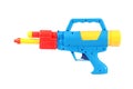 Plastic water gun toy isolated over white Royalty Free Stock Photo