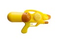 Plastic water gun yellow isolated on white background Royalty Free Stock Photo