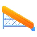 Plastic water slide icon, cartoon style Royalty Free Stock Photo