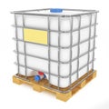 Plastic water tank on white background
