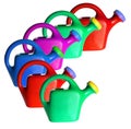 Plastic Watering Cans Royalty Free Stock Photo