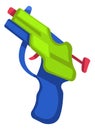 Plastic weapon. Child toy gun. Water blaster icon