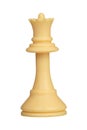 Plastic white chess queen isolated Royalty Free Stock Photo