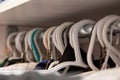 Hangers in the closet Royalty Free Stock Photo