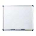 Plastic whiteboard with erasable surface for office use Royalty Free Stock Photo