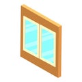 Plastic window icon, isometric style Royalty Free Stock Photo