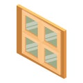 Plastic window icon, isometric style Royalty Free Stock Photo