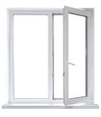 Plastic window with opened door Royalty Free Stock Photo