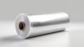 Plastic Wrap Roll. Versatile Thin Film for Food Sealing on White Background