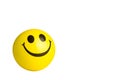 Plastic yellow ball smile