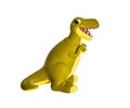 Plastic yellow dinosaur toy, Tyrannosaurus.