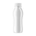 Plastic yogurt bottle isolated vector blank. Sport drink Royalty Free Stock Photo