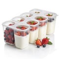 Plastic Yogurt Storage Jars PNG Royalty Free Stock Photo