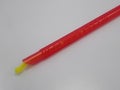 Plastic zip pack sealing rod red color