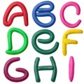 Plasticine alphabet