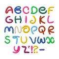 Plasticine alphabet