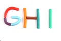 Plasticine alphabet